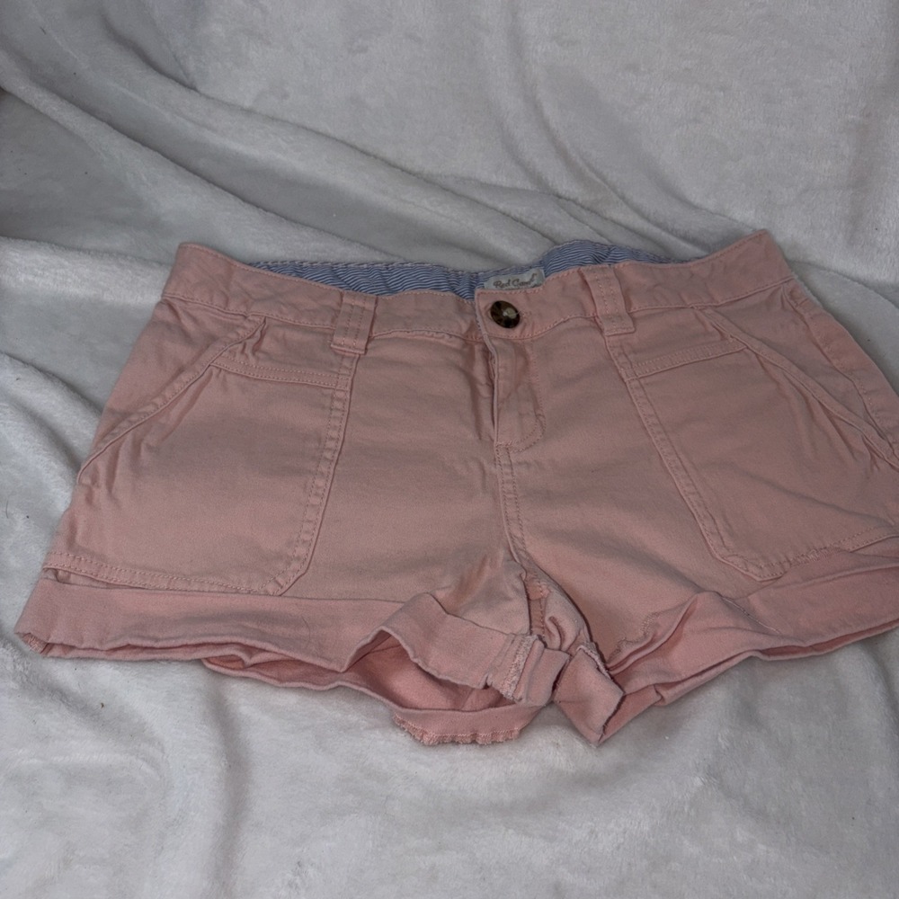 Red Camel Pink Cargo Chino Shorts Juniors Size 13 Y2K Preppy Casual Beach Travel